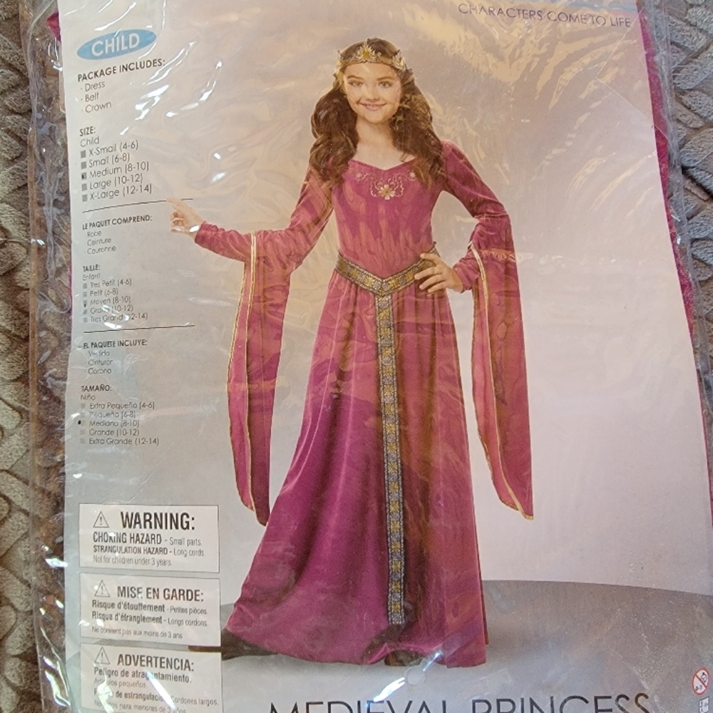Medieval Princess Costume - Pink